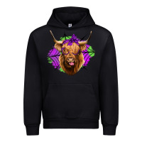 Black halloween highland cow Urban Hoodie - Jasminsmagicworld
