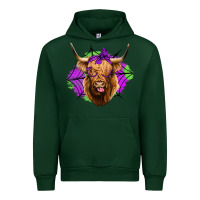 Forest Green halloween highland cow Urban Hoodie - Jasminsmagicworld
