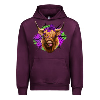 Mauve Wine halloween highland cow Urban Hoodie - Jasminsmagicworld