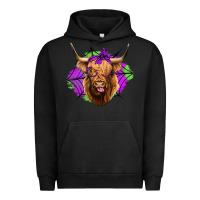 Pigment Black halloween highland cow Urban Hoodie - Jasminsmagicworld