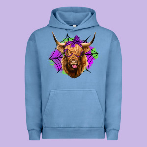 Halloween Highland Cow Urban Hoodie Designed By Jasminsmagicworld