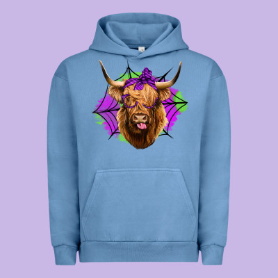Halloween Highland Cow Urban Hoodie Designed By Jasminsmagicworld