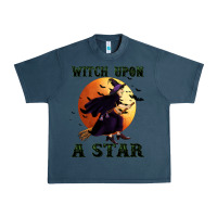 Midnight Navy witch upon a star Urban Heavy Tee - BundleAndBundleShop