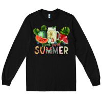 Black summer Long Sleeve Tee - CowhideDigitalArt
