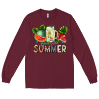 Burgundy summer Long Sleeve Tee - CowhideDigitalArt