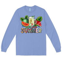 Colony Blue summer Long Sleeve Tee - CowhideDigitalArt
