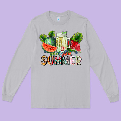 Summer Long Sleeve Tee Designed By Cowhidedigitalart
