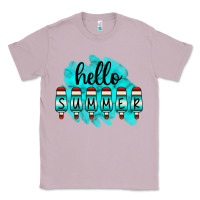 Lilac Hello Summer Serape Turquoise Classic Tee - CowCowDesign