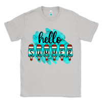 Moon Dust Hello Summer Serape Turquoise Classic Tee - CowCowDesign