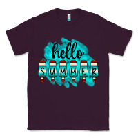 Plum Hello Summer Serape Turquoise Classic Tee - CowCowDesign