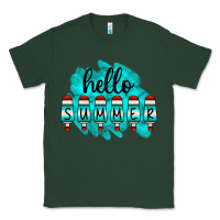 Sports Green Hello Summer Serape Turquoise Classic Tee - CowCowDesign