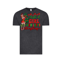 Vintage Black Just A Girl Who Loves Christmas Vintage Tee - FaDigitalArtStudio
