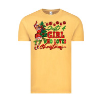 Vintage Mustard Just A Girl Who Loves Christmas Vintage Tee - FaDigitalArtStudio