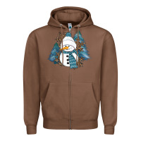 Chestnut Snowman Winter Zipper Hoodie - RanaPortraitStore