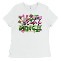 White Too Cute To Pinch Ladies Tee - FaDigitalArtStudio