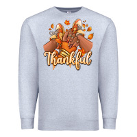 Heather Grey Thankful black girl sneakers Premium Sweatshirt - RanaPortraitStore