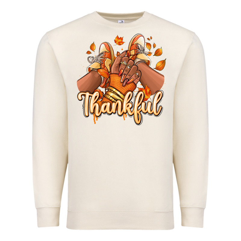 Thankful Black Girl Sneakers Premium Sweatshirt by RanaPortraitStore | Teevron