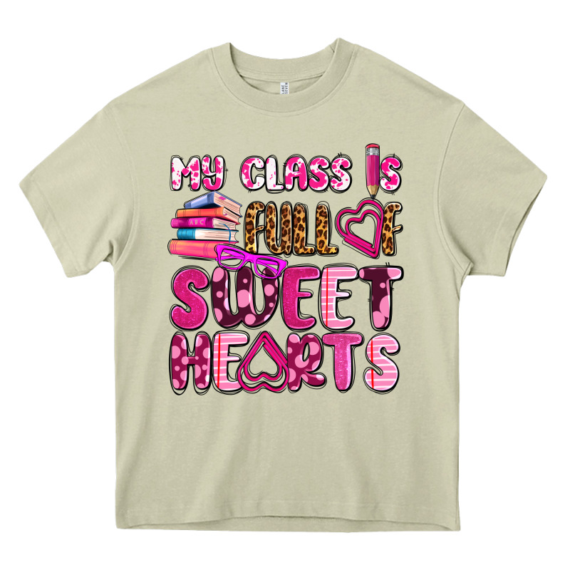 My Class Is Full Of Sweet Hearts Olivia Heavy Core Tee by OliviaCreatesArt | Teevron