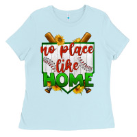 No Place Like Home Baseball Ladies Tee | Teevron