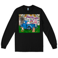 Black happy easter truck Long Sleeve Tee - CowhideDigitalArt