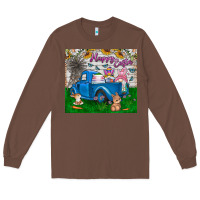 Chestnut happy easter truck Long Sleeve Tee - CowhideDigitalArt