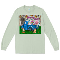 Matcha happy easter truck Long Sleeve Tee - CowhideDigitalArt