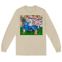 Mushroom happy easter truck Long Sleeve Tee - CowhideDigitalArt