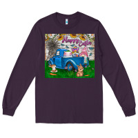 Plum happy easter truck Long Sleeve Tee - CowhideDigitalArt