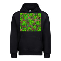 Black shamrock and leopard Urban Hoodie - RanaPortraitStore