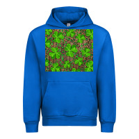 Cobalt shamrock and leopard Urban Hoodie - RanaPortraitStore
