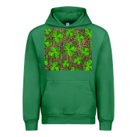 Emerald shamrock and leopard Urban Hoodie - RanaPortraitStore