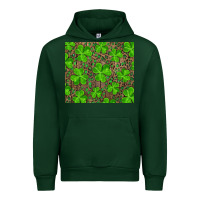 Foreset Green shamrock and leopard Urban Hoodie - RanaPortraitStore