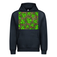 Navy shamrock and leopard Urban Hoodie - RanaPortraitStore