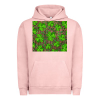 Pigment Salmon shamrock and leopard Urban Hoodie - RanaPortraitStore