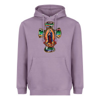 Our Lady Of Guadalupe Cross Heavyweight Hoodie | Teevron