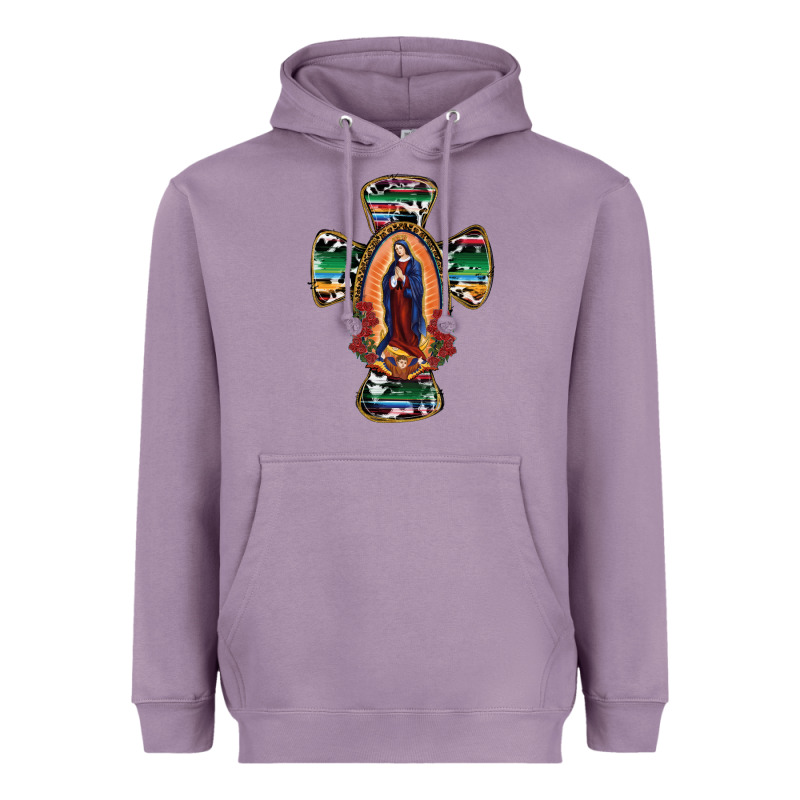 Our Lady Of Guadalupe Cross Heavyweight Hoodie by RanaPortraitStore | Teevron