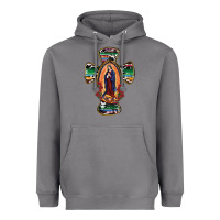Storm Our Lady Of Guadalupe Cross Heavyweight Hoodie - RanaPortraitStore
