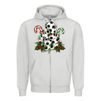 Dove Grey Lightning Soccer Christmas Tree Zipper Hoodie - RanaPortraitStore