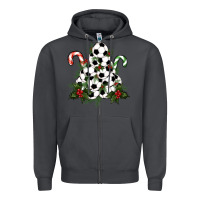 Smoke Lightning Soccer Christmas Tree Zipper Hoodie - RanaPortraitStore