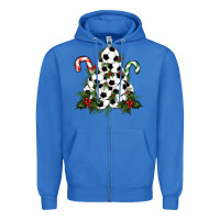 True Royal Lightning Soccer Christmas Tree Zipper Hoodie - RanaPortraitStore