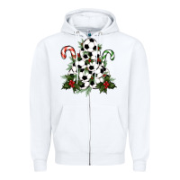 White Lightning Soccer Christmas Tree Zipper Hoodie - RanaPortraitStore