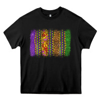 Black mardi gras brushstroke Heavy Core Tee - OliviaCreatesArt