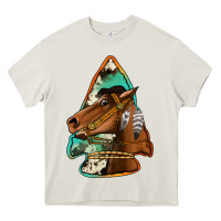 Cream horse arrowhead Heavy Core Tee - Jasminsmagicworld
