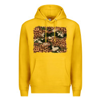 Lemon camouflage and leopard background Premium Hoodie - Artiststas