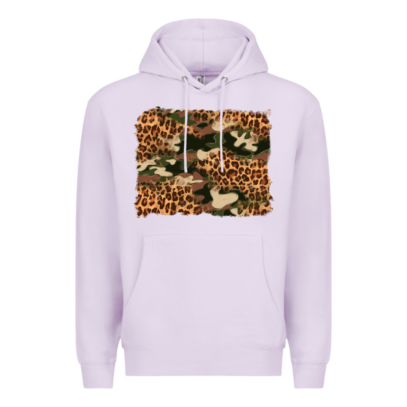 Camouflage And Leopard Background Premium Hoodie by Artiststas | Teevron