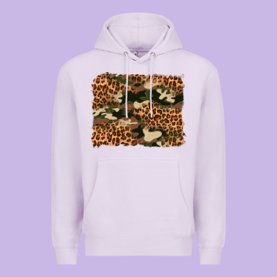 Camouflage And Leopard Background Premium Hoodie Designed By Artiststas