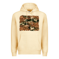 Pina Colada camouflage and leopard background Premium Hoodie - Artiststas