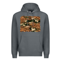 Rock camouflage and leopard background Premium Hoodie - Artiststas