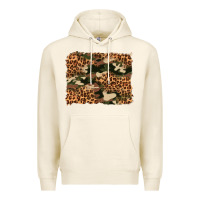 Tofu camouflage and leopard background Premium Hoodie - Artiststas