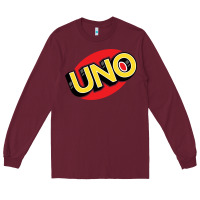 Burgundy UNO Card Game Long Sleeve Tee - baoMotion